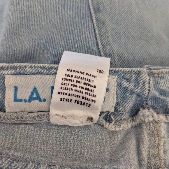Vintage L.A. Blues Light Wash Denim Jean Shorts 14 - Picture 4 of 4